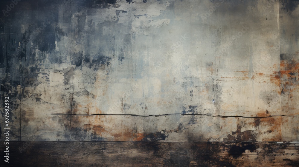 Texture of old painted wood wall or floor. Vintage abstract background with copy space, horizontal boards.