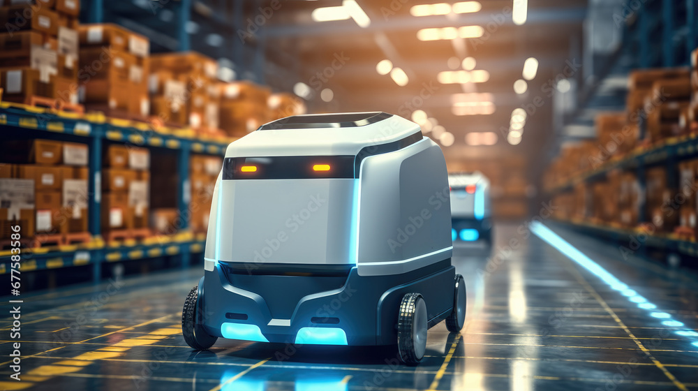 Autonomous mobile robots move goods indoors. Self-driving carts sort storage. Autonomous mobile robots move goods indoors. Self-driving carts sort storage.