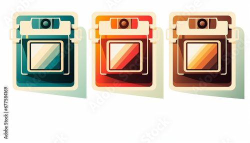 illustration of a set of bottles generating by AI technology