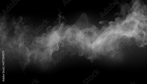 smoke on black generating by AI technology