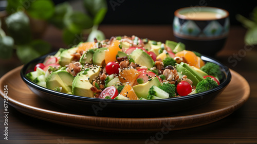 salad with cheese HD 8K wallpaper Stock Photographic Image 