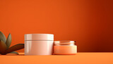 cosmetic cream and orange generating by AI technology