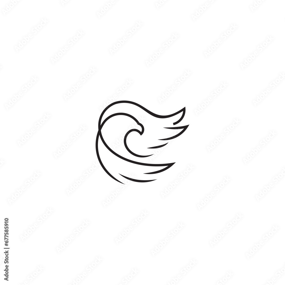 Falcon line art logo design template flat vector
Falcon line art logo design template flat vector