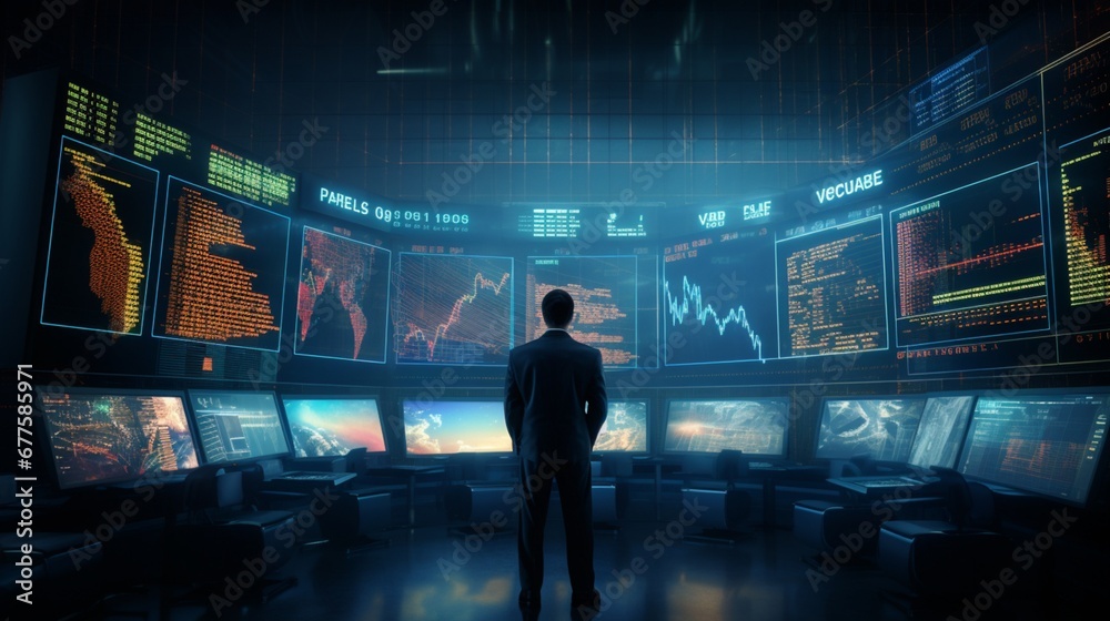 Dive into a futuristic virtual stock exchange where market rules evolve dynamically