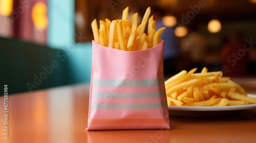 Shoestring fries are thin  crispy French fries that are cut into matchstick-like strips.