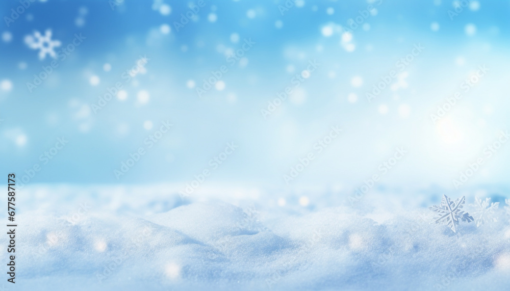 blue christmas background generating by AI technology