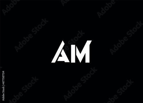 AM letter logo design and initial logo design