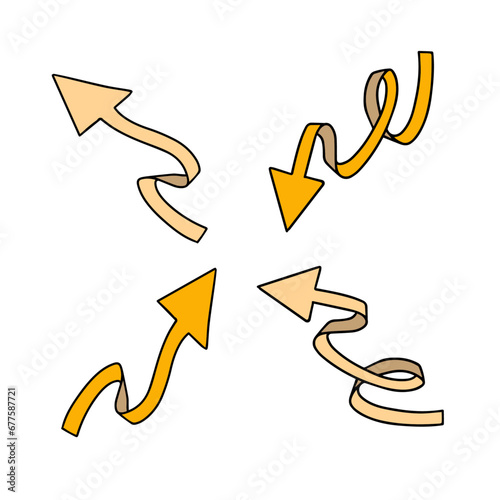 illustration of arrow like ribbon