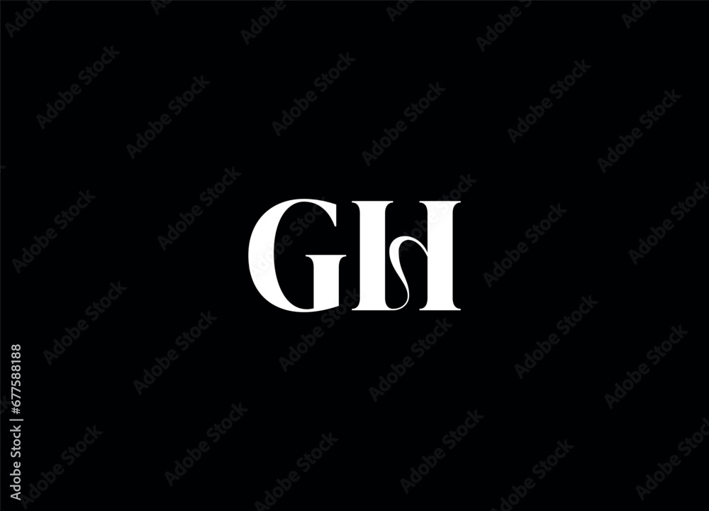 GH letter logo design and initial logo design GH letter logo design and initial logo design