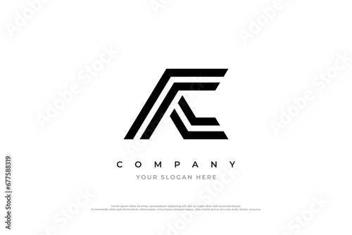 Initial Letter AC Logo Design Vector