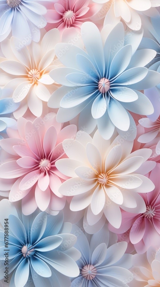 background with flowers in soft pastel colors.