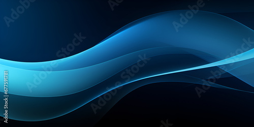 A blue and black abstract background with blue waves Blue wallpapers that will make your desktop look dark blue background Ai Generative
