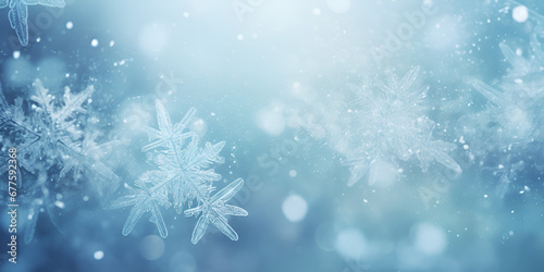 Winter background with snowflakes unfocussed winter background with snowflakes  AI Generative 