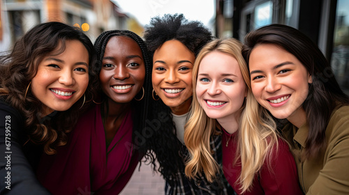 Women of different ethnicities and places of origin united.