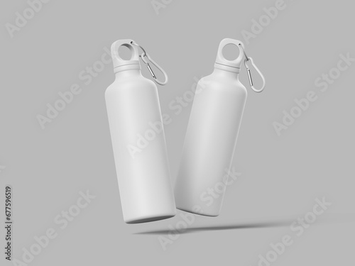 White Blank Sport Bottle 3D Mockup