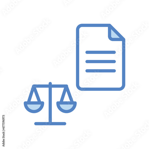 Principle Of Right icon isolate white background vector stock illustration.