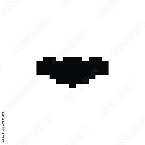 bat icon pixel, 8 bit on white background. element for design