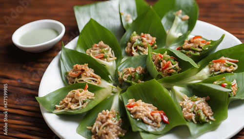 Miang Kham is a tasty snack often sold as Thailand street food photo