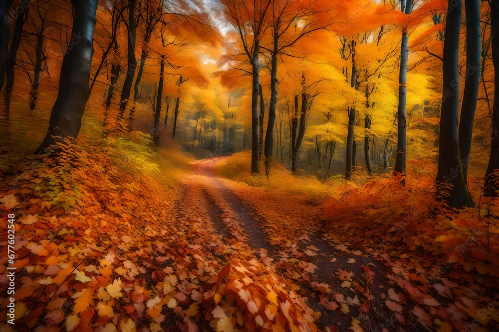 Fototapeta premium autumn in the forest