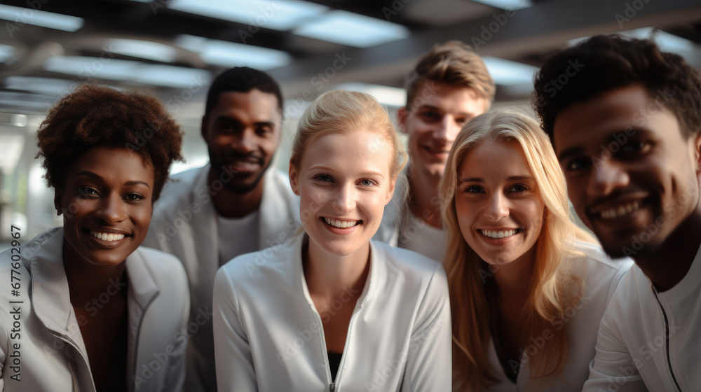 A diverse group of people on video conferences at corporate. A diverse group of people on video conferences at corporate.