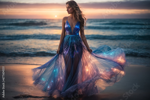 woman in the ocean