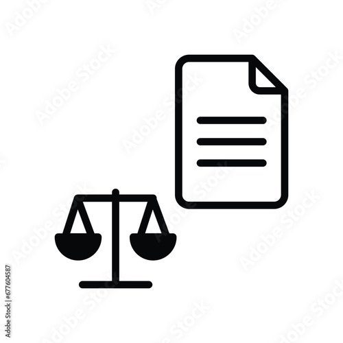Principle Of Right icon isolate white background vector stock illustration.