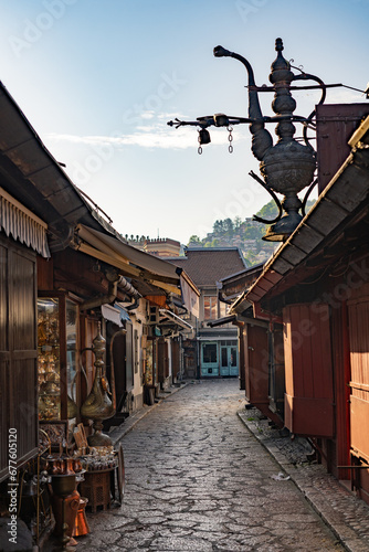Street in the city center of Sarajevo