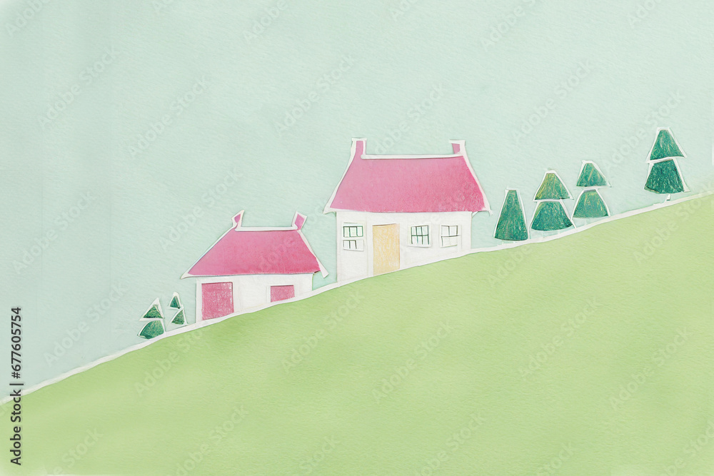 House on green grasses