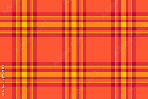 Check tartan vector of texture fabric textile with a seamless plaid background pattern.