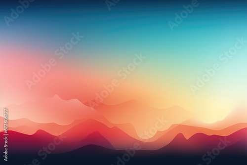 In a visually captivating composition  a color gradient bathes majestic mountains  creating an abstract background that combines vibrant hues with the rugged beauty of nature. Illustration