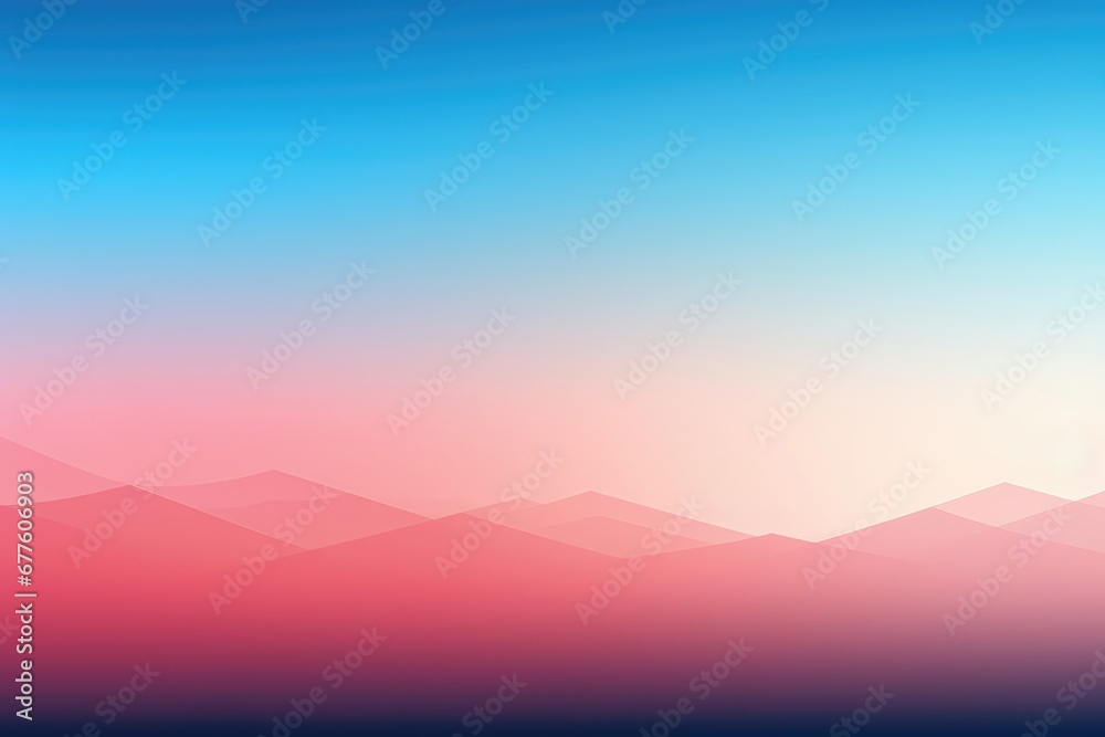 A seamless color gradient blankets majestic mountains, creating an abstract background that harmoniously blends vibrant hues with the majestic contours of nature. Illustration