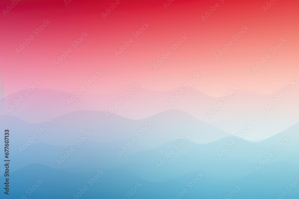 A seamless color gradient gently bathes misty mountains, creating an abstract background that combines soft gradients with an ethereal atmosphere, evoking a sense of tranquility. Illustration