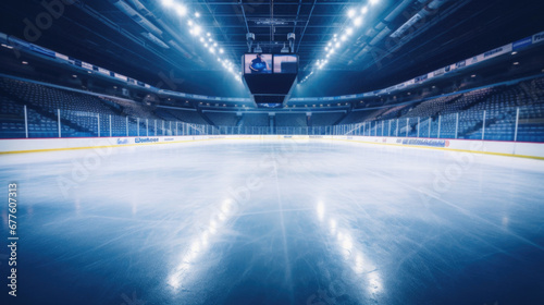 Empty hockey ice rink sport arena © GulArt