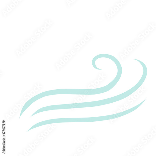 doodle wind blow, gust design isolated on white background. vector hand drawn illustration