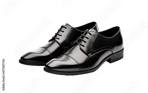 Black Leather Shoes On Isolated Background