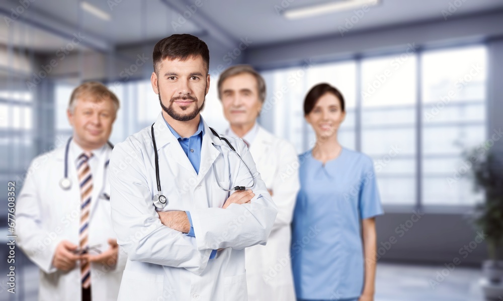 Leadership, medical teamwork doctors in hospital Leadership, medical teamwork doctors in hospital
