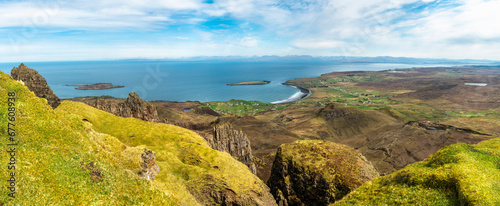 Beautiful panorama view of Quiraing, Scotland, Isle of Skye © hajdar