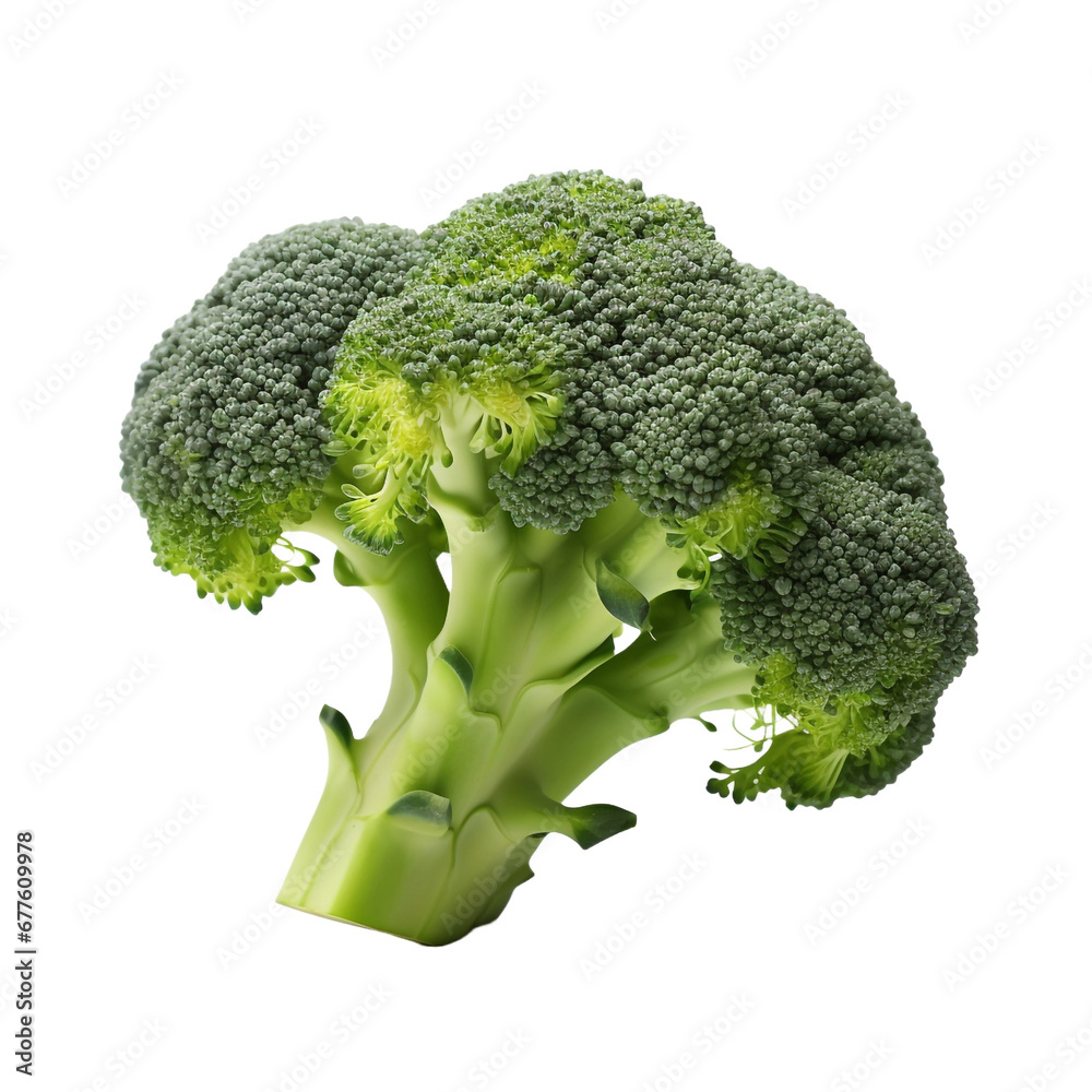 Fresh broccoli isolated on transparent background Fresh broccoli isolated on transparent background