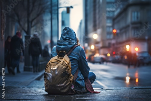 Kälte der Einsamkeit: Obdachlose Person im traurigen Schicksal – Beitragsbild