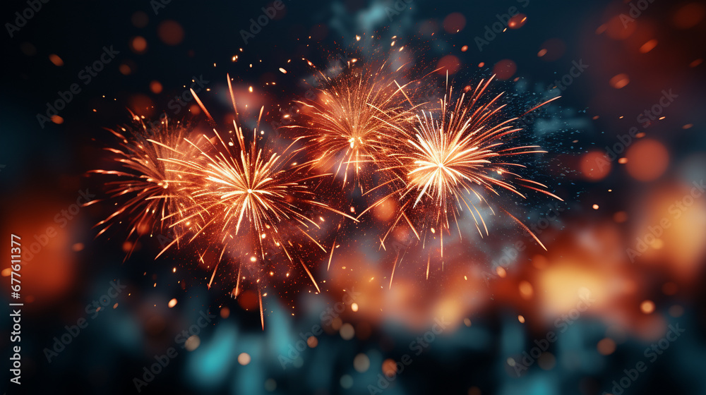 fireworks in the sky HD 8K wallpaper Stock Photographic Image 