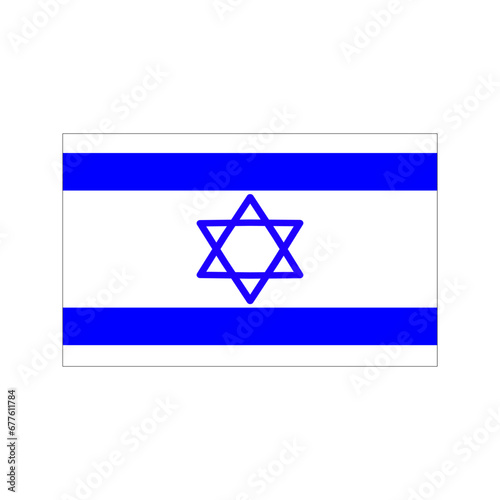 Israel's flag in a white box
