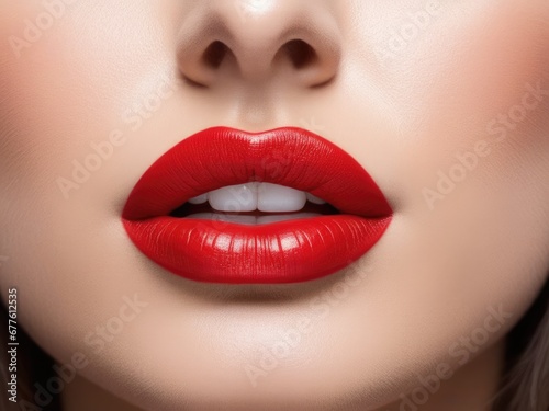 Beauty red sexy lips