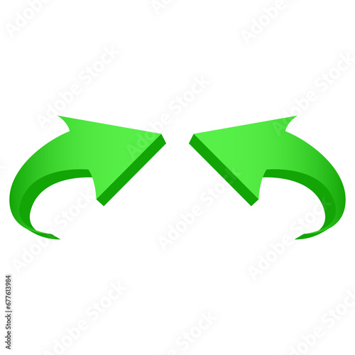 Green Arrows Sign Symbol Icon Design Vector