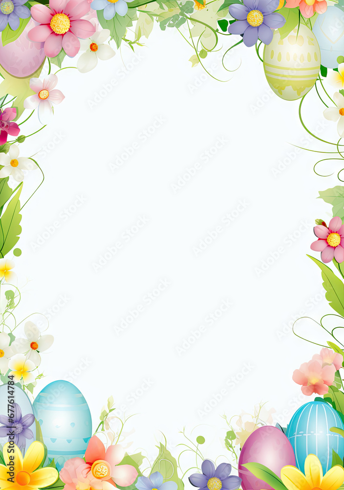 Fototapeta premium Template easter decoration deco egg empty space Memo Note