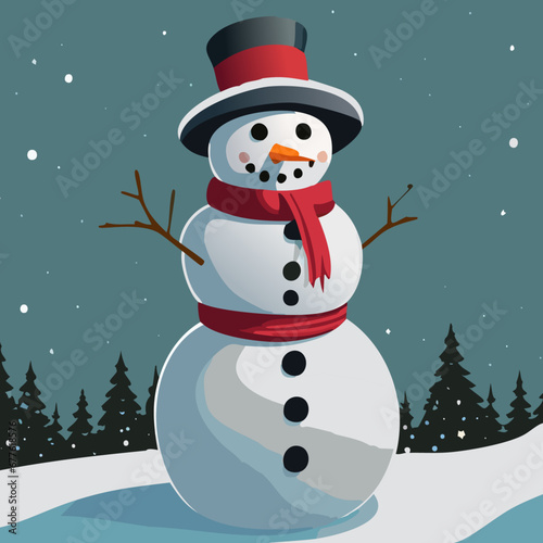 snowman in the winter © Pro