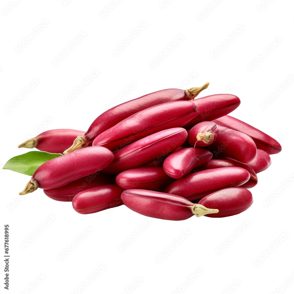 Fresh cranberry beans isolated on transparent background Fresh cranberry beans isolated on transparent background
