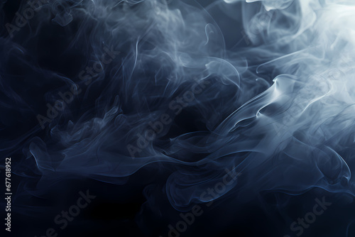 smoke in black background