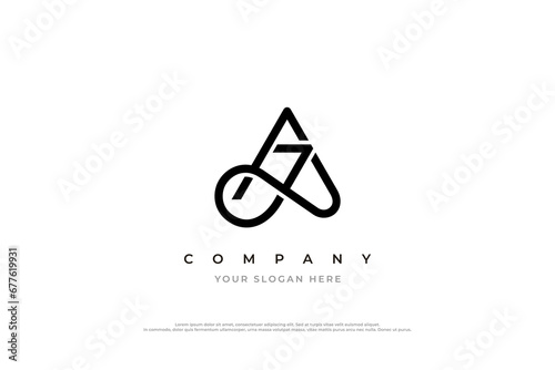 Initial Letter AJ Logo or JA Monogram Logo Design Vector photo