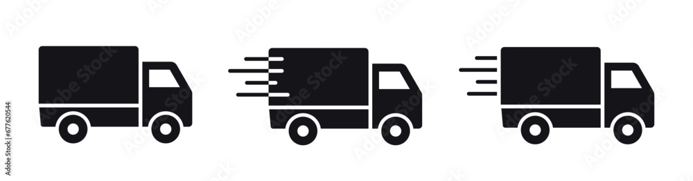 Moving Van and Moving Services Relocations Icon Moving Van and Moving Services Relocations Icon