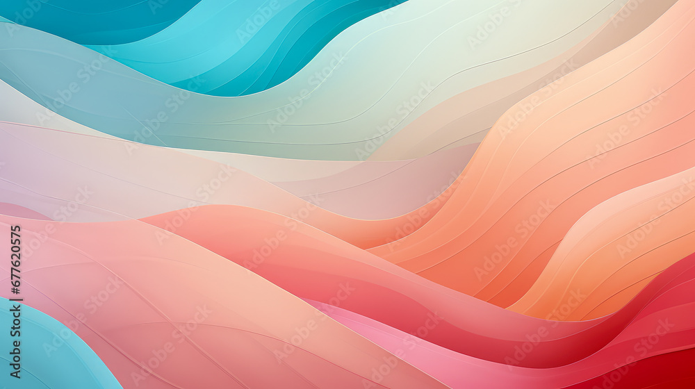 Abstract background with multicolored wavy lines. Abstract background with multicolored wavy lines.